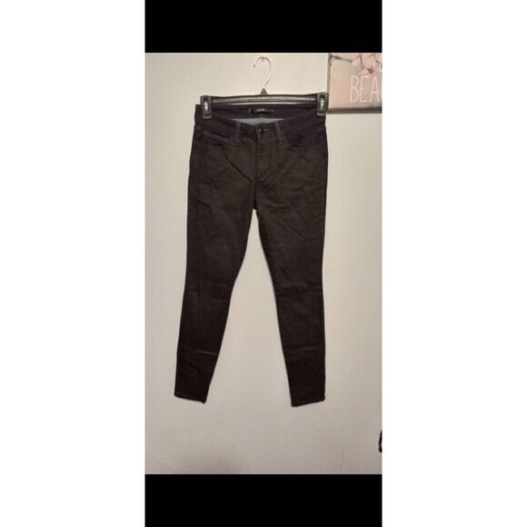 Joe's Jeans Sandra Black Navy Blue Wax Coated Color Block Skinny size 27 - Picture 1 of 6